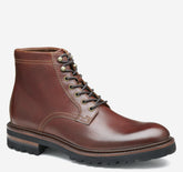 Men's Dudley Lug Plain Toe Boot - Mahogany Full Grain