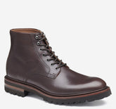 Men's Dudley Lug Plain Toe Boot - Dark Brown Full Grain