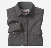 Men's Brushed Button-Front Knit Shirt - Charcoal Houndstooth