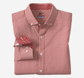 Men's Game Day XC4® Long-Sleeve Gingham Shirt - Red