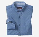 Men's XC4® Motion Long-Sleeve Print Knit Shirt - Navy Star Grid