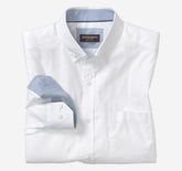 Men's Long-Sleeve Oxford Shirt - White Oxford