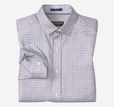 Men's Printed Cotton Shirt - Pink/Navy Tile
