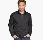 Men's Icon Reversible Solid Quarter-Zip - Charcoal/Brown