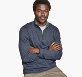 Men's Icon Reversible Solid Quarter-Zip - Blue/Gray