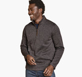 Men's Marled Quarter-Zip - Navy/Brown