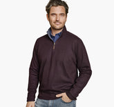 Men's Icon Reversible Solid Quarter-Zip - Burgundy/Blue