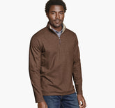 Men's Icon Reversible Solid Quarter-Zip - Rust/Oatmeal