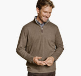 Men's Icon Reversible Solid Quarter-Zip - Oatmeal/Light Gray