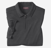 Men's Vintage Birdseye Zip Polo - Black