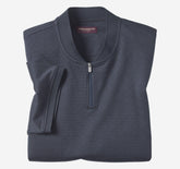 Men's Jacquard Zip Polo - Navy