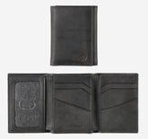 Men's Rhodes Trifold Wallet - Black Full Grain