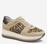 Women's Gracie Colorblock Lace-Up - Sand Kid Suede/Leopard Haircalf