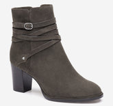 Women's Amy Belted Bootie - Dark Gray Suede