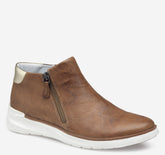 Women's Emery Zip Bootie - Cognac Italian Washed Sheepskin