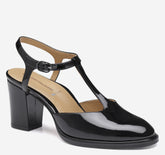 Women's Amy T-Strap Pump - Black Patent Leather