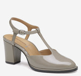 Women's Amy T-Strap Pump - Taupe Patent Leather