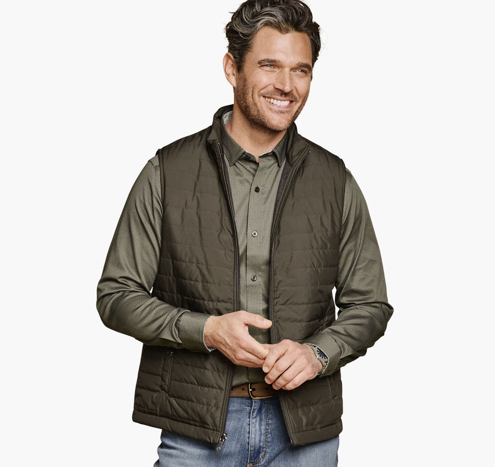 Men's Reversible Vest - Olive/Marled Olive
