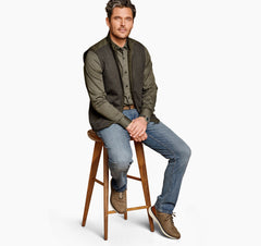 Men's Reversible Vest - Olive/Marled Olive