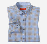 Men's XC4® Motion Long-Sleeve Print Knit Shirt - Orange Cross Petal
