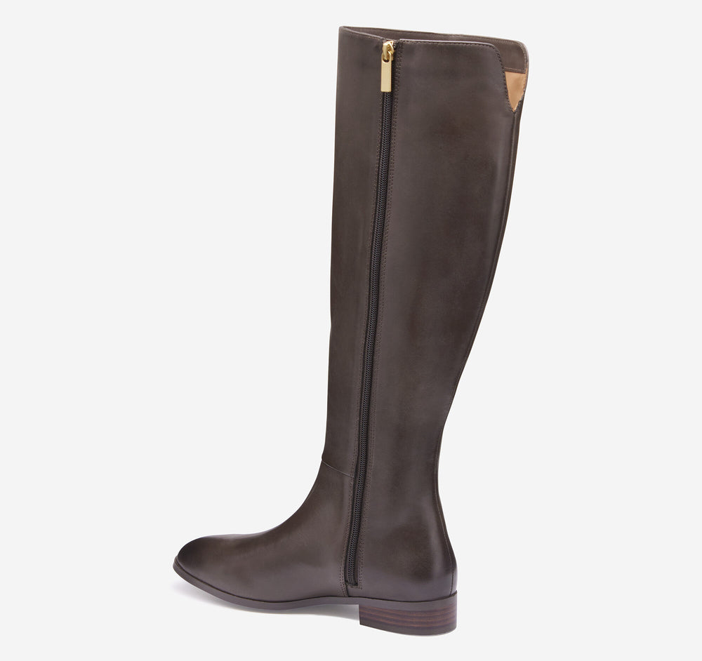 Women's Tinsley Riding Boot - Dark Brown Calfskin