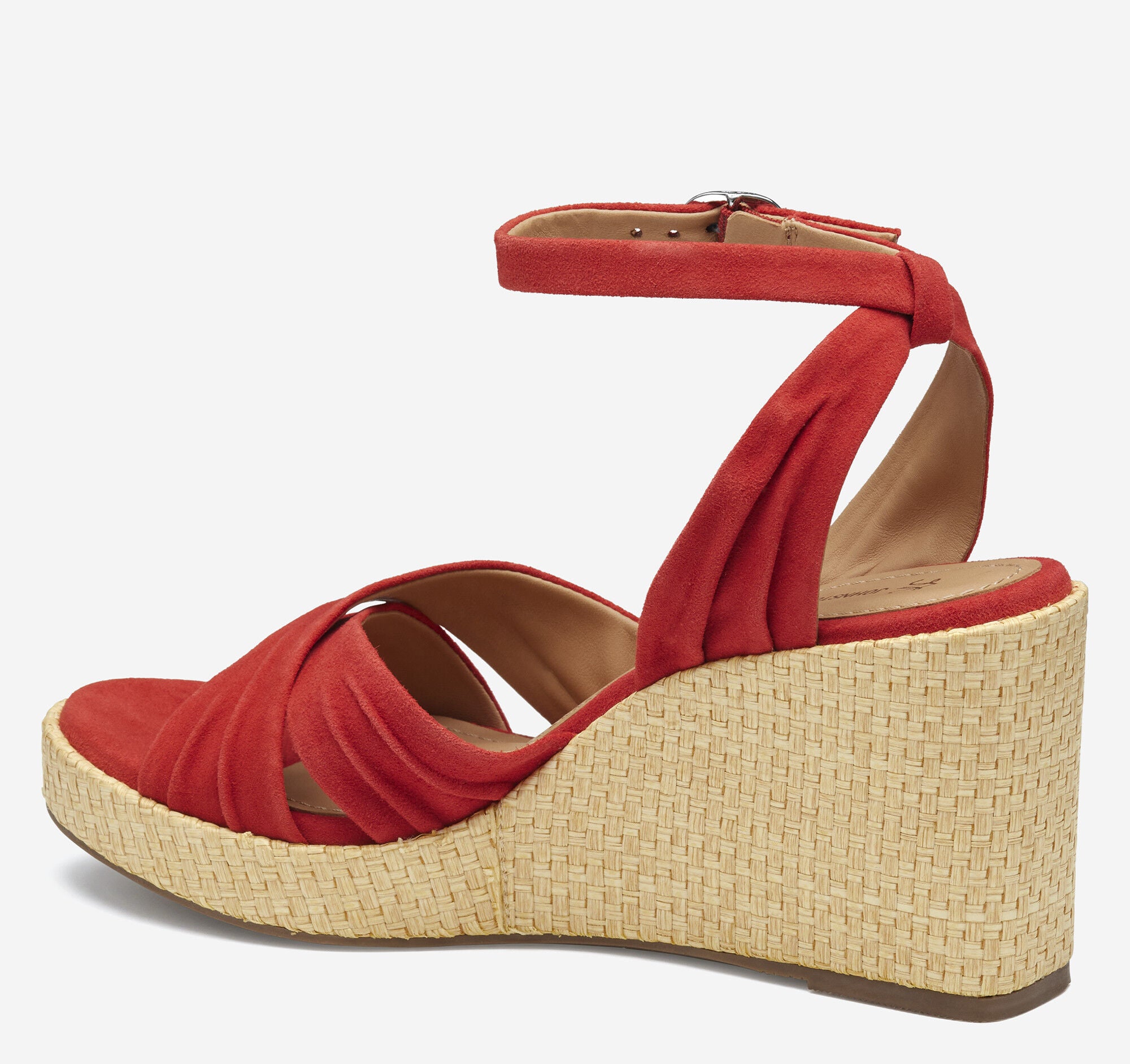 Women's Marcia Cross-Band Sandal - Red Kid Suede